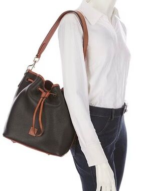 Dooney & Burke Dillen pebbled bucket bag